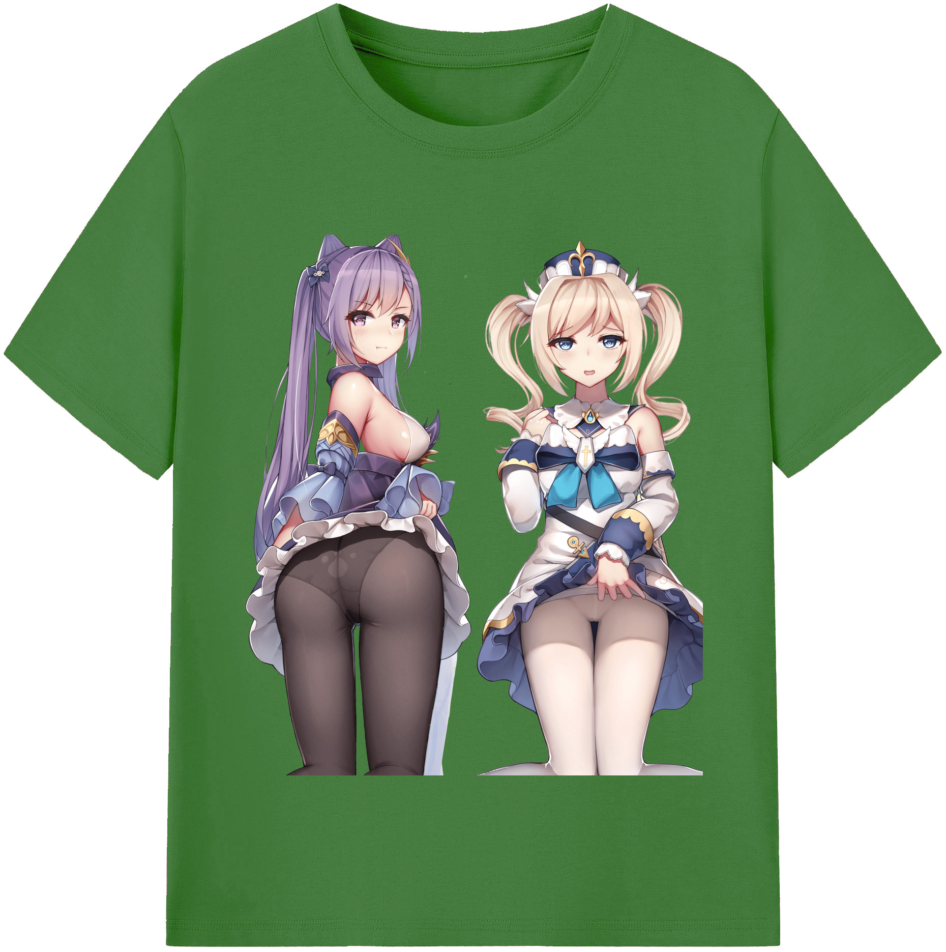 げんし神 刻晴 こくせい genshin Kokusei レディースカジュアルプリントTシャツ（綿100％）